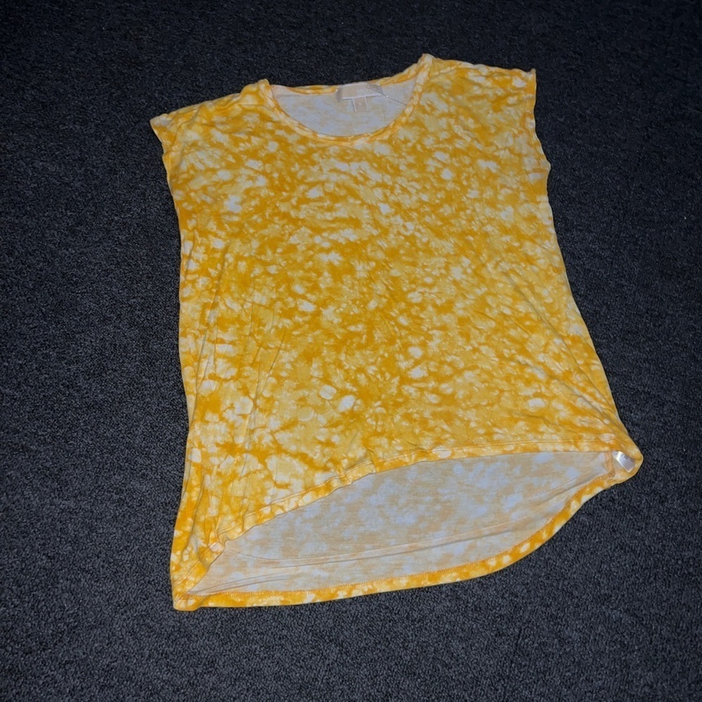 Michael Michael Kors yellow Tie Dye sleeveless Shirt
